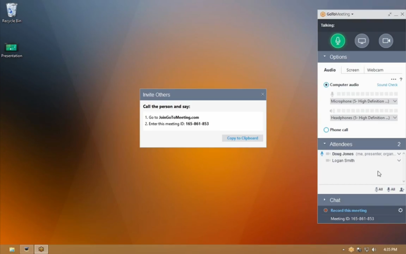 GoToMeeting screenshot