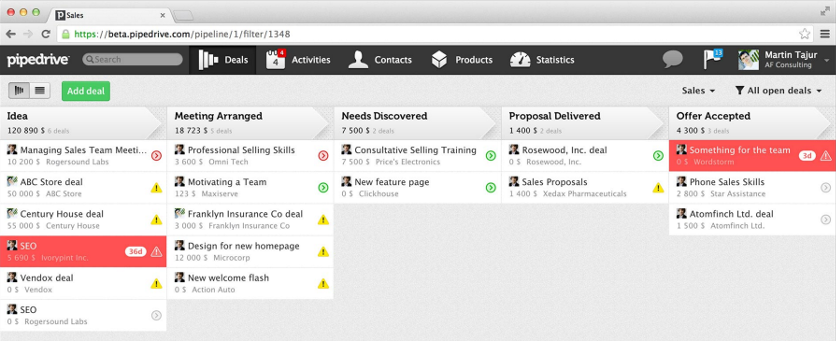 Pipedrive screenshot