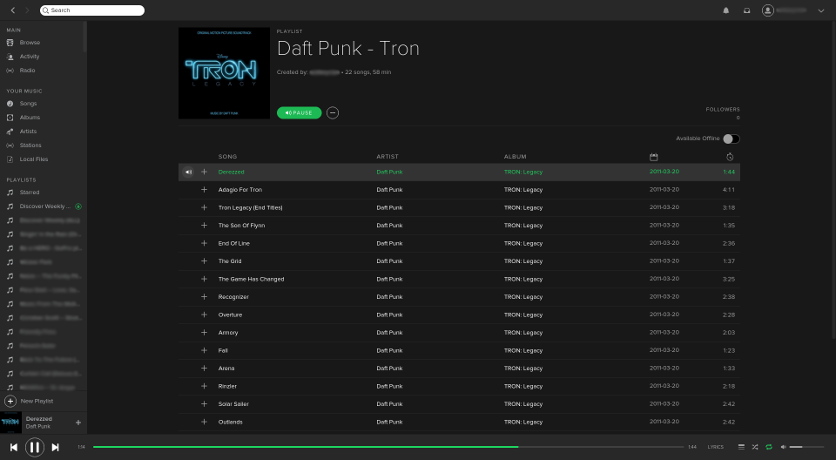 Spotify screenshot