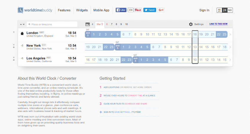 World Time Buddy screenshot